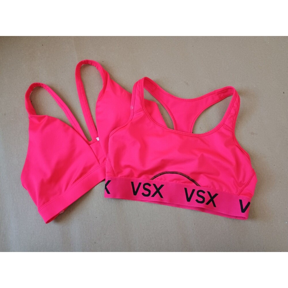 Victoria Secret VSX Two Sport Strappy Lightly Lined Plunge Wireless Bras Medium